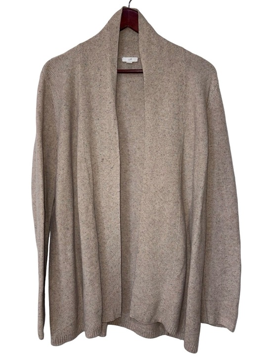 J. Jill Sweaters - J. Jill Multicolor Speckled Open Front Cardigan Sweater L Cotton/Silk/Acrylic